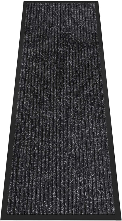Indoor Outdoor Door Mat, 6' x 2' Doormat for Entryway, Rubber Backing Non Slip Front Door Mat