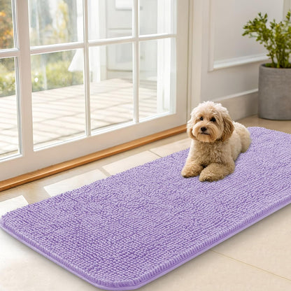 OLANLY Dog Door Mat for Muddy Paws 47x20, Absorbs Moisture and Dirt, Absorbent Non-Slip Washable