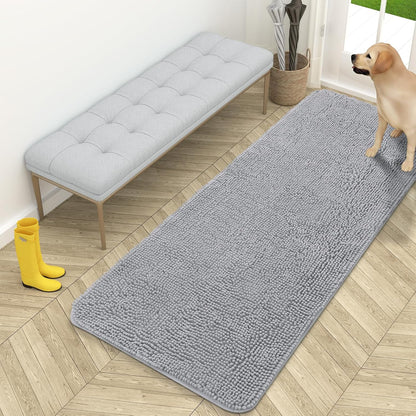 OLANLY Dog Door Mat for Muddy Paws 59x24, Absorbs Moisture and Dirt, Absorbent Non-Slip Washable