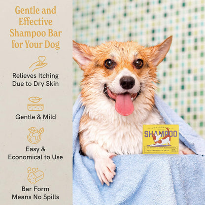 JR Liggett’s Natural Dog Shampoo Bar for Sensitive Skin - 100% Detergent Free, Non-GMO &