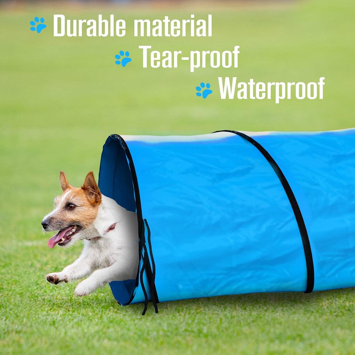 Houseables Dog Tunnel, Dog Agility Tunnel, Agility Equipment, Puppy Obstacle Course, Pet
