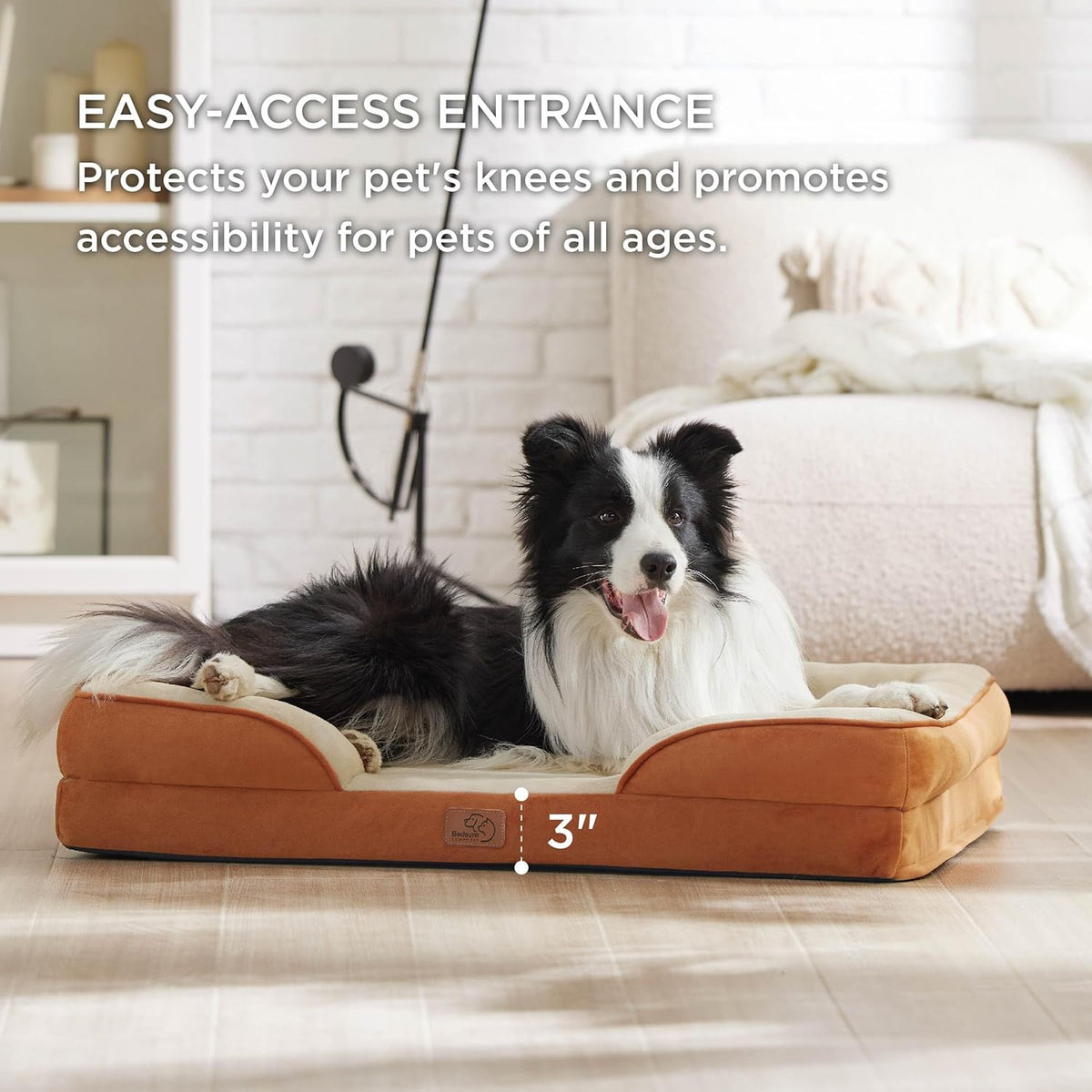 Bedsure Orthopedic Dog Beds Large Sized Dog - Washable Large Dog Cat Bed Waterproof, Comfort Dogs