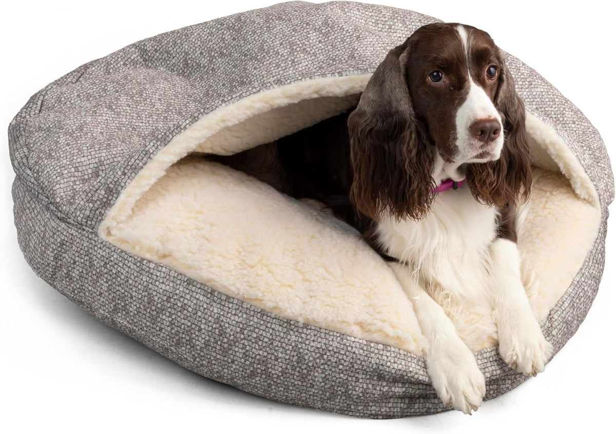 Snoozer Luxury Cozy Cave Dog Bed - Indoor Dog Bed with Cover Cave, Covered Calming Burrow for