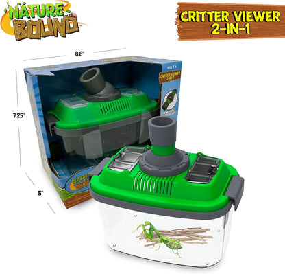Nature Bound 2-in-1 Habitat with Microscope for Insects and Other Critters, Includes Lid and