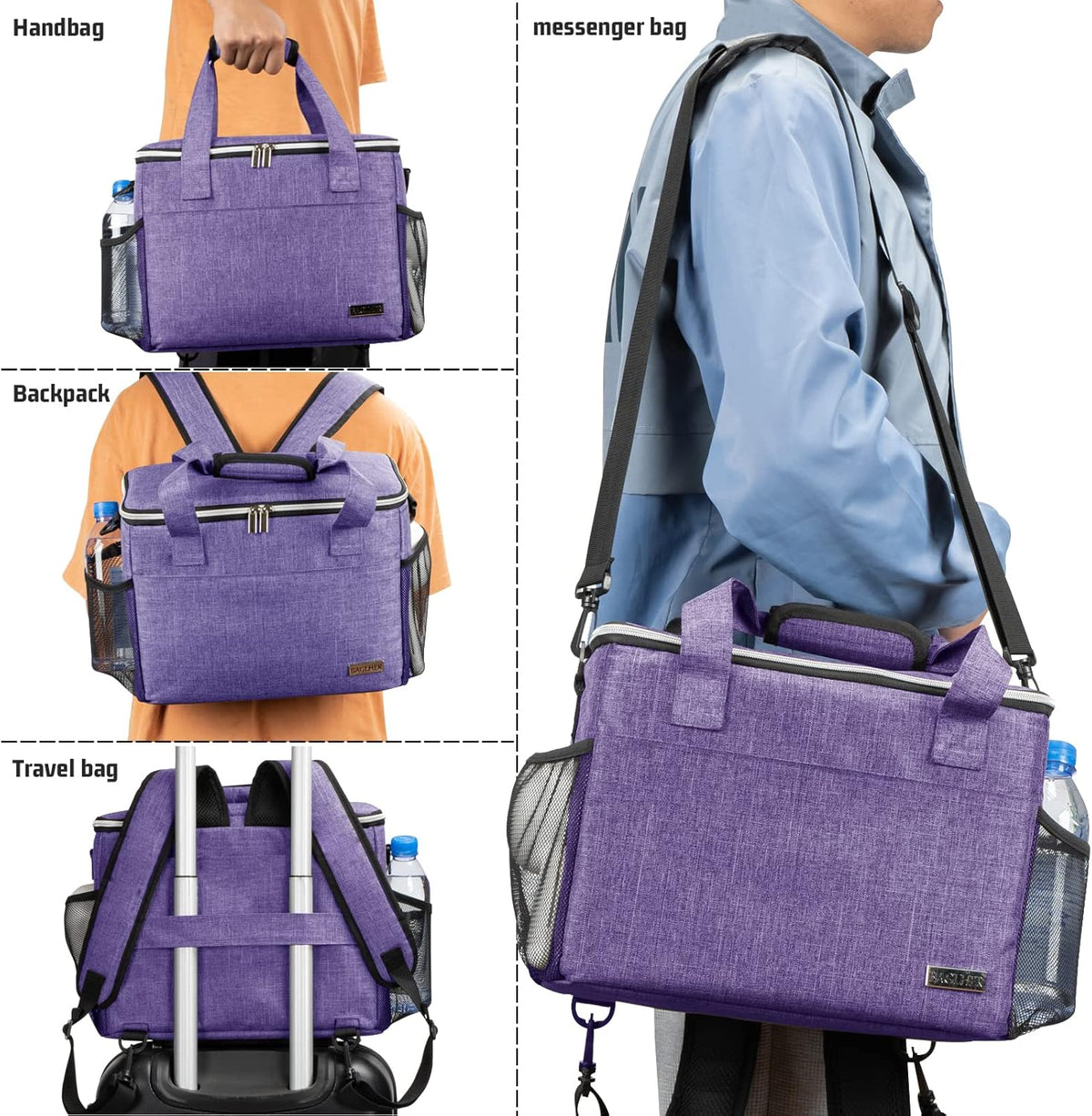 BAGLHER Dog Travel Bag Backpack Pet Supplies Backpack 5-Piece Set with Shoulder Strap 2 Lined Pet