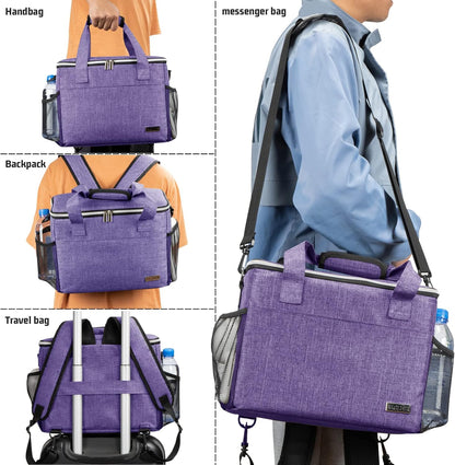 BAGLHER Dog Travel Bag Backpack Pet Supplies Backpack 5-Piece Set with Shoulder Strap 2 Lined Pet
