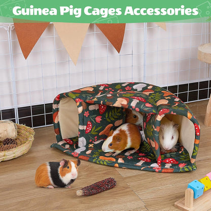 Unicorn Catcher Guinea Pig Hideout - Large Cozy Bed, Warm House, Washable Tunnel Accessories for