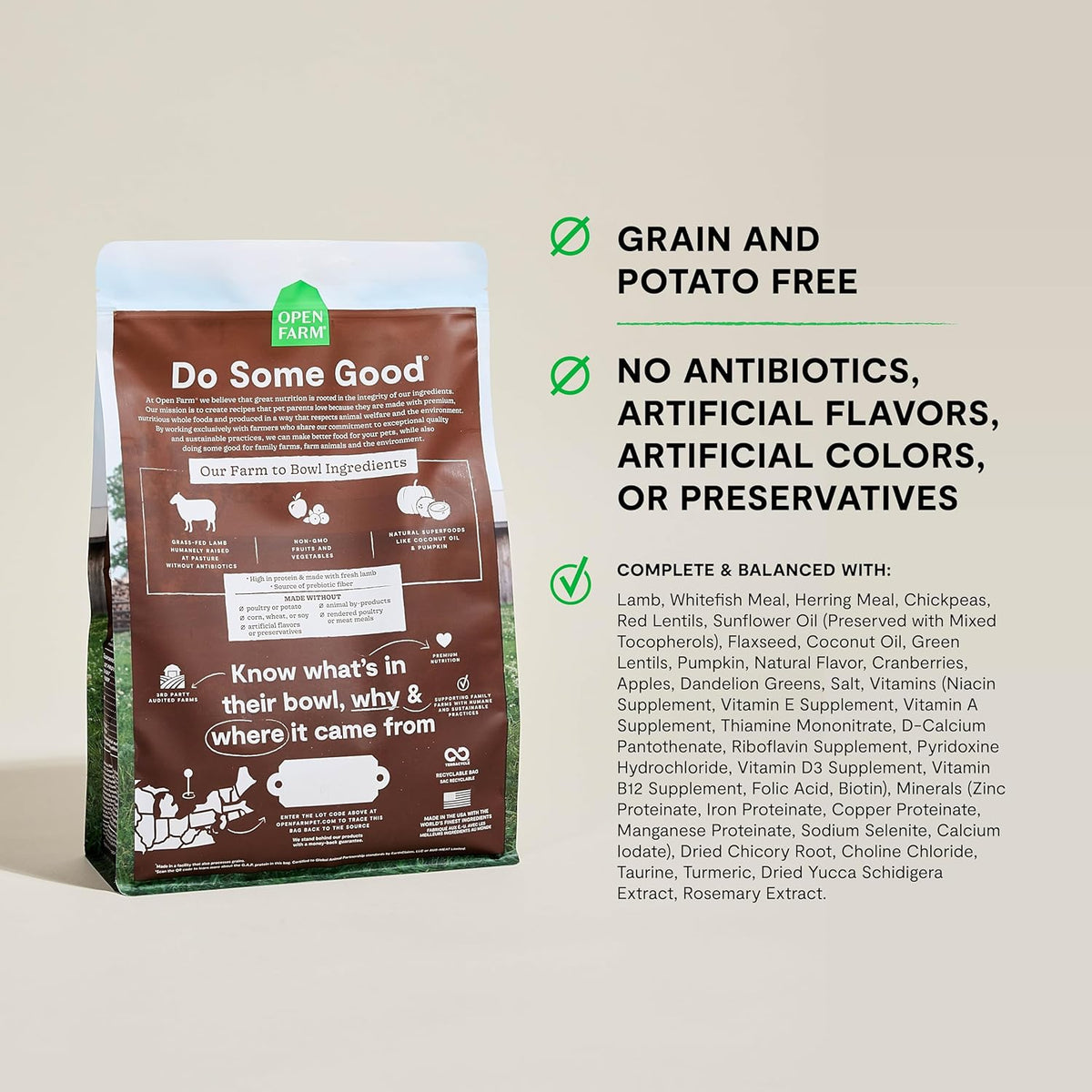 Open Farm, Grain Free Dry Cat Food, High-Protein Kibble for a Complete & Balanced Diet, Non-GMO