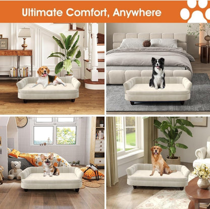 Dog Couch Sofa Bed, Comfortable Pet Sofa for Large and Medium Dogs, Soft Velvet Cushion, Durable