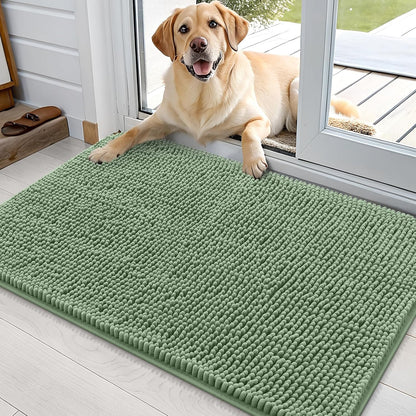 OLANLY Dog Door Mat for Muddy Paws 36x24, Absorbs Moisture and Dirt, Absorbent Non-Slip Washable