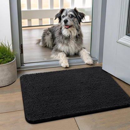 Smiry Dog Door Mat for Muddy Paws 24x16, Absorbs Moisture and Dirt Doormat, Non-Slip Washable Quick