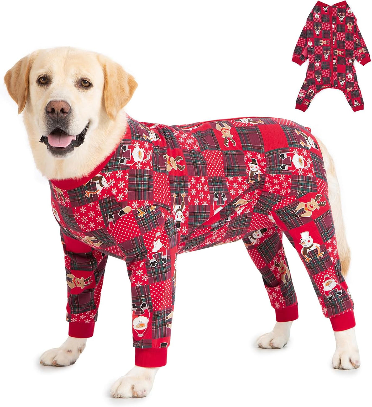 Yeapeeto Dog Onesie Surgery Recovery Suit for Large Medium Bodysuit Dogs Pajamas PJS Full Body for