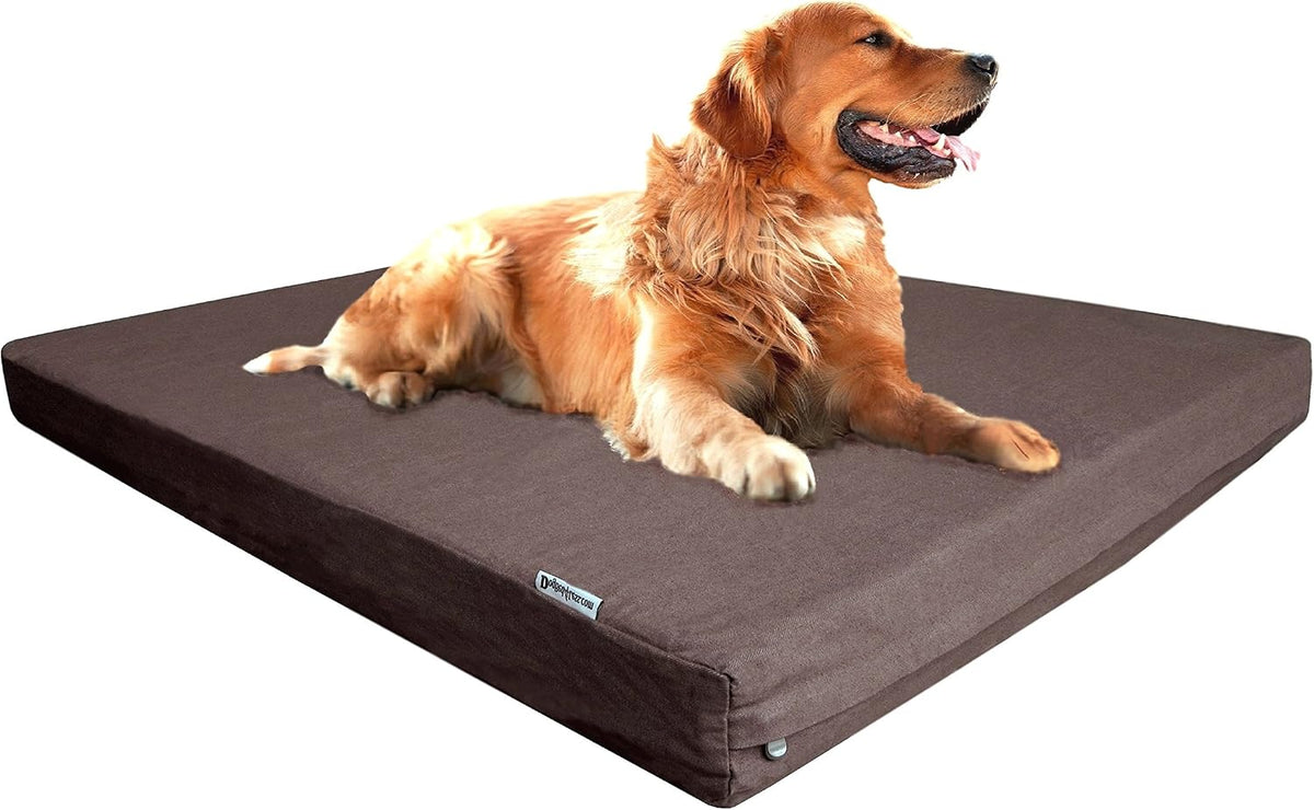 Dogbed4less Luxury Extra Large Orthopedic Memory Foam Dog Bed for Large Dogs with Durable