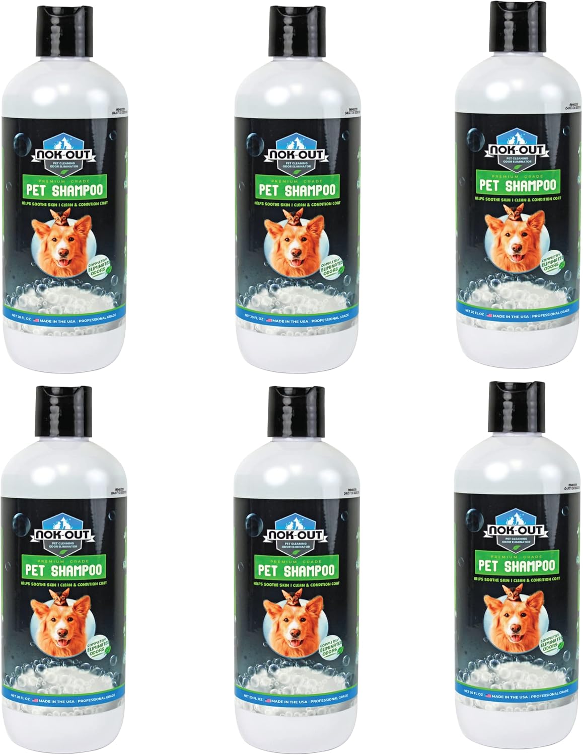 NOK OUT Premium Grade Pet Shampoo for Dogs and Cats, Veterinary Strength and Odor Eliminator