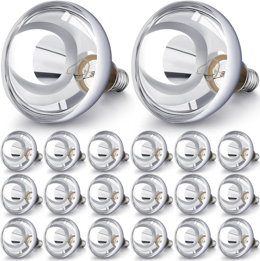 VIHOSE 20 Pack 250 Watt Heat Lamp 120v R40 Heat Lamp Bulbs Glass Incandescent Light Bulbs