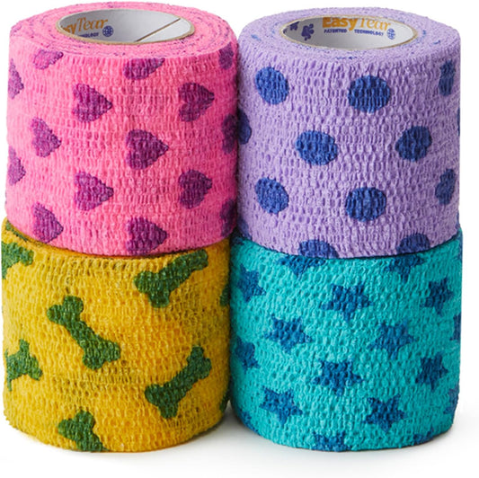 PetFlex Pet Pack – Flexible Self-Adhering Elastic Bandage for Wound Care – First Aid Wrap for Small