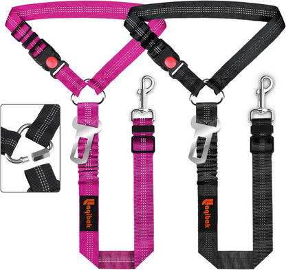 Removable Dog Seat Belt Harness for Car, 3 in 1 Pet Dog Car Seatbelt Leash, Retractable Restraint