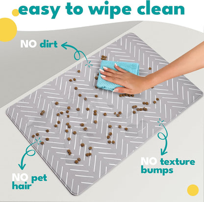 NALALAS Large Dog Mat for Food and Water, Cat Feeding Mat | Large Waterproof Dog Bowl Mat |