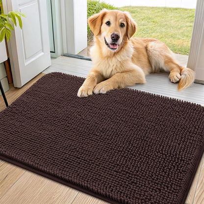 Smiry Dog Door Mat for Muddy Paws 36x24, Absorbs Moisture and Dirt Doormat, Non-Slip Washable Quick