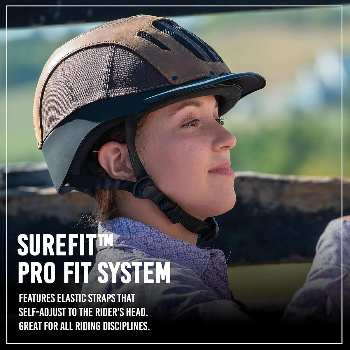 Troxel Sierra Rugged Horse Riding Helmet, Low-Profile, Self-Adjustable Design, Safety Horseback