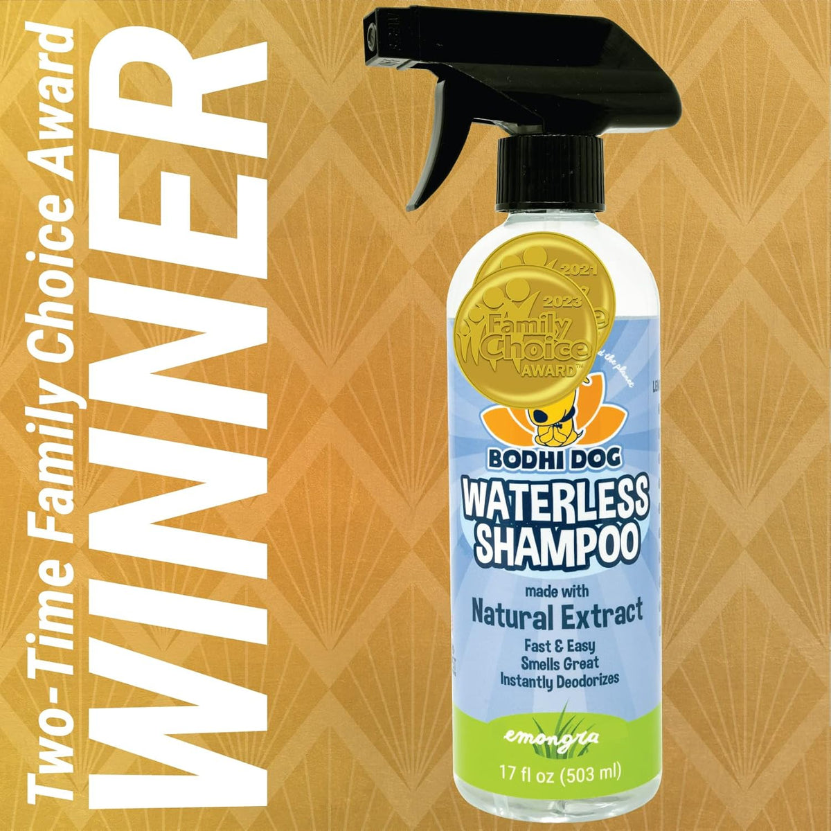 Bodhi Dog Waterless Shampoo for Dogs & Cats - Natural Dry Shampoo, Neutralizes Odor, No Rinse