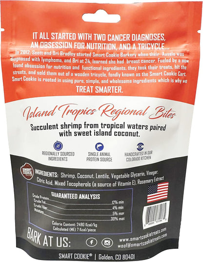 Smart Cookie All Natural Soft Dog Treats - Shrimp & Coconut - Healthy Dog Treats for Allergies