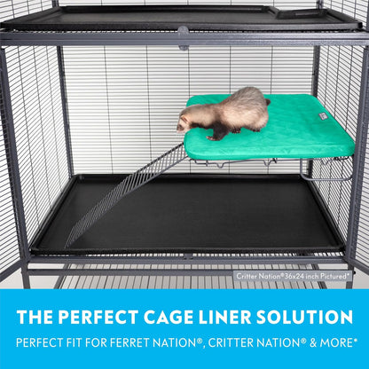 Paw Inspired Fitted Fleece Liner for Ferret Nation, Critter Nation Cage for Ferrets, Rats
