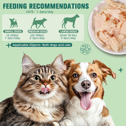 Steamed Chicken Breast Pet Snacks - Natural and Healthy, High Protein, Rich in Fish Oil, No