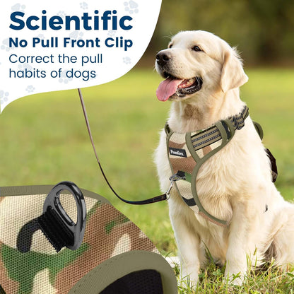 Funfox Dog Harness No Pull, Adjustable Pet Vest Harness, Super Soft Material with Vertical Handle