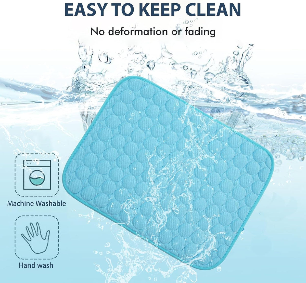 MICROCOSMOS Summer Cooling Mat & Sleeping Pad- Water Absorption Top, Materials Safe, Easy Carry, EZ