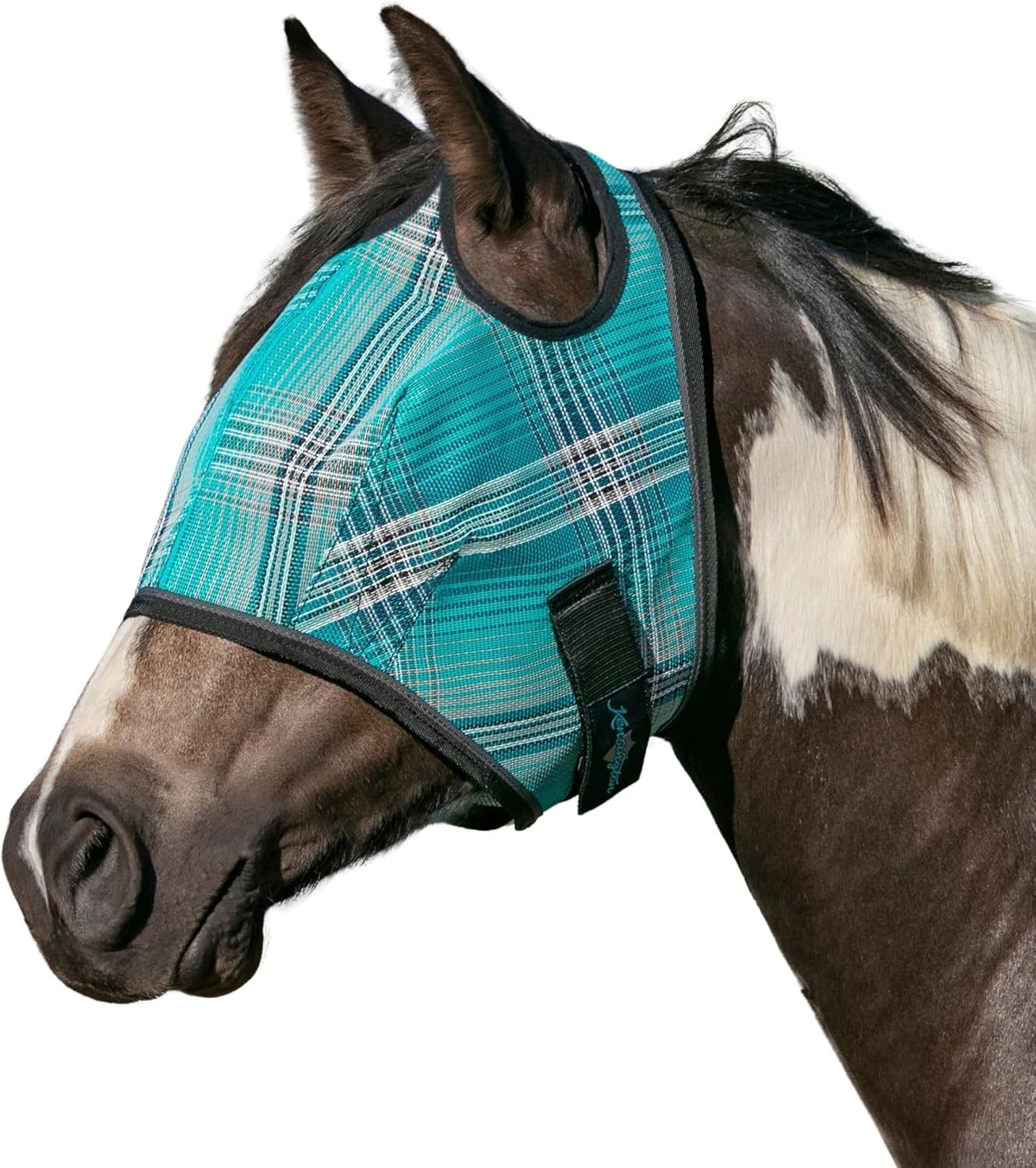 Kensington UV Horse Fly Mask with Web Trim - Protective Mask with Dual Ear Opening & Forelock