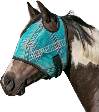 Kensington UV Horse Fly Mask with Web Trim - Protective Mask with Dual Ear Opening & Forelock