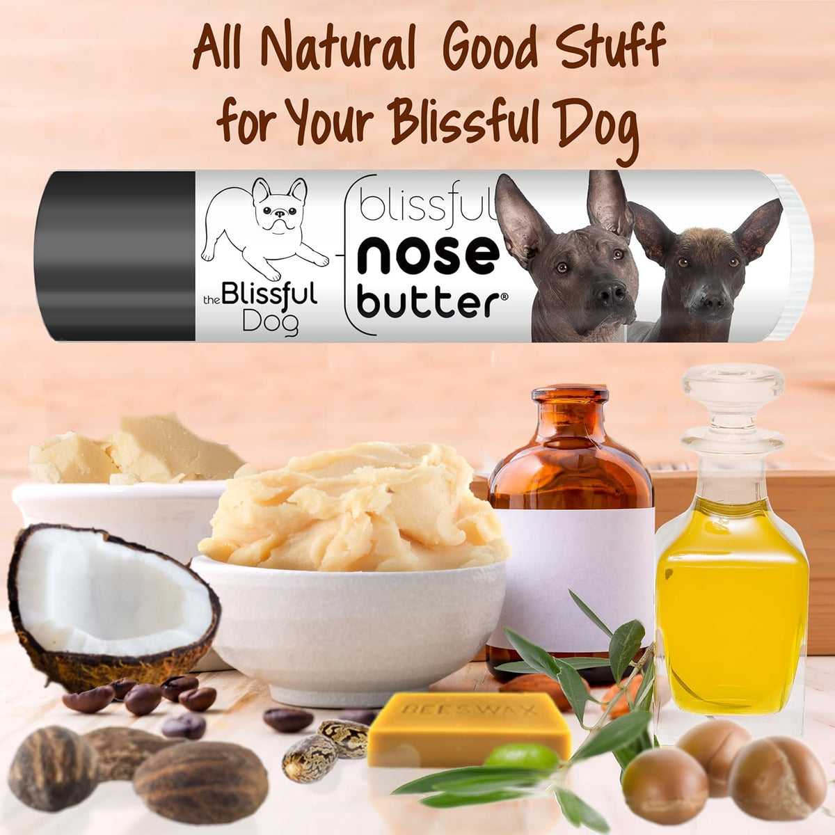 The Blissful Dog Xoloitzcuintli Nose Butter, Versatile Dog Nose Balm for Dry Nose, Handcrafted Nose