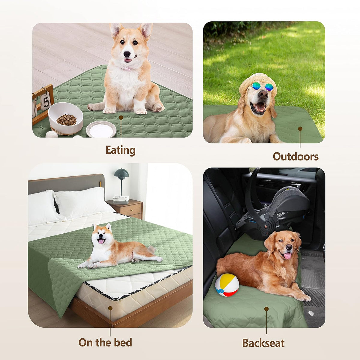 gogobunny 100% Double-Sided Waterproof Dog Bed Cover Pet Blanket Sofa Couch Furniture Protector for