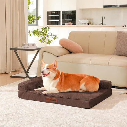 Orthopedic Dog Bed, 3 Inch Memory Foam Dog Beds for Large Dogs, Washable Removable Cover, Nonskid
