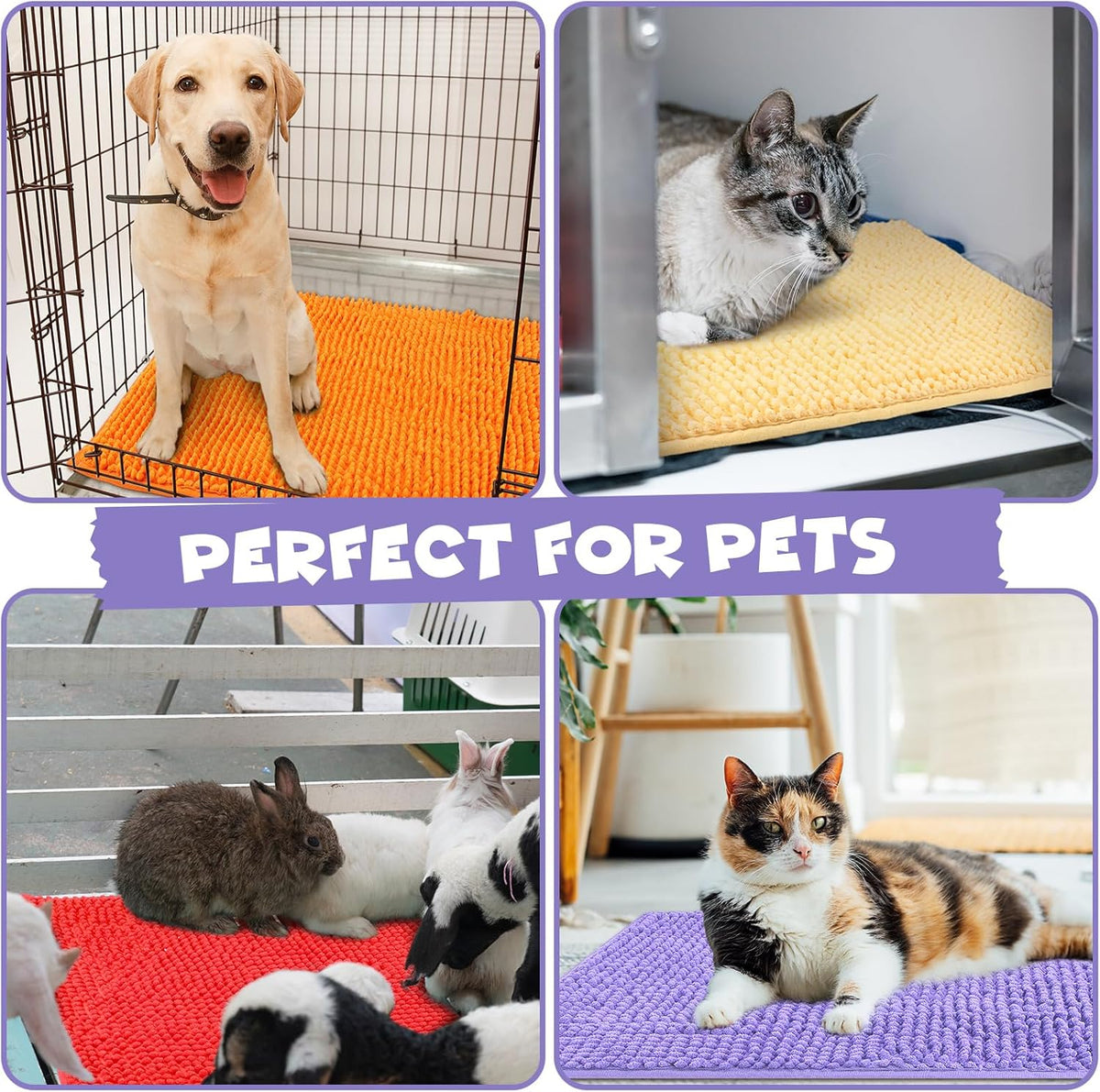 Barydat 8 Pcs Guinea Pig Cage Liner for Guinea Pig Cage Bedding Reusable Rabbit Mat Pad Washable