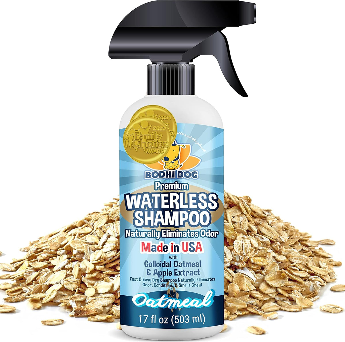 Bodhi Dog Waterless Shampoo - Natural Dry Shampoo for Dogs & Cats - Neutralizes Pet Odor - No Rinse