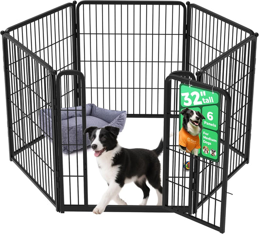 FXW Homeplus Unleashed Indoor Dog Playpen - Stress-Free and Safe Play, Heavy Duty 32 Inch 6 Wire