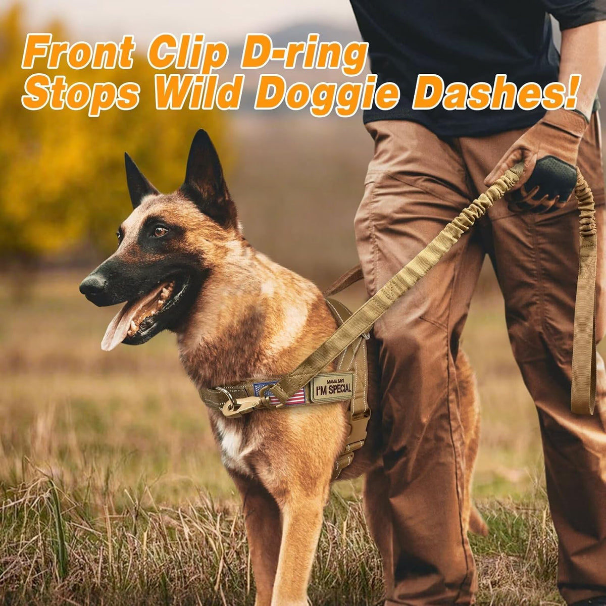 Forestpaw No Pull Dog Harness - Soft Flannel Padded Tactical Dog Vest Harness with Quick Release