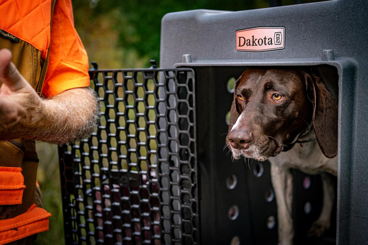 Dakota 283 Crate - Canine Rough and Tough Economy Kennel (Dark Granite, Large)