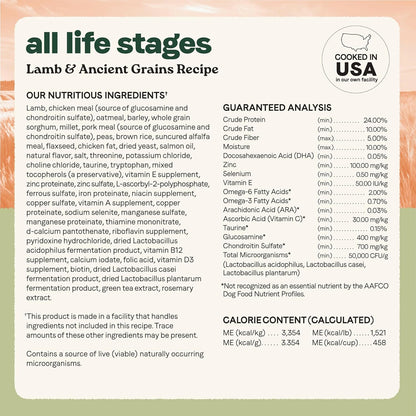 Canidae All Life Stages Real Lamb & Ancient Grains Recipe – High Protein Premium Dry Dog Food for