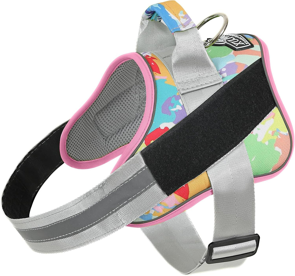 Bolux Dog Harness, No-Pull Reflective Dog Vest, Breathable Adjustable Pet Harness with Handle for