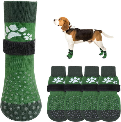 SCENEREAL Anti Slip Dog Sock to Prevent Licking Paws for Hardwood Floors, Boots & Paw Protector