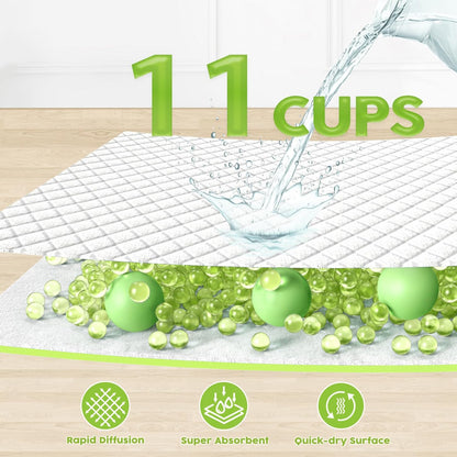 CROCI Dog Pads Extra Large 36x36in Daisy Pattern, Puppy Pads with Adhesive Tabs Super Absorbent Up