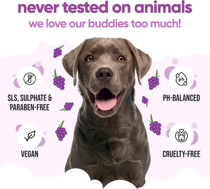 Grape Dog Shampoo by Buddycare | Deep Cleansing Shampoo for Dogs | Fresh Scented | with Aloe Vera
