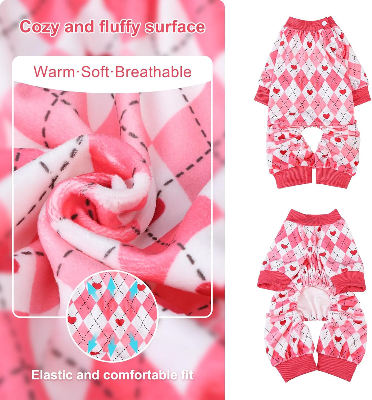 BEAUTYZOO Dog Pajamas Large Sized Dog, Summer Doggie Pajamas for Boy Girl, Soft Strechy Cotton
