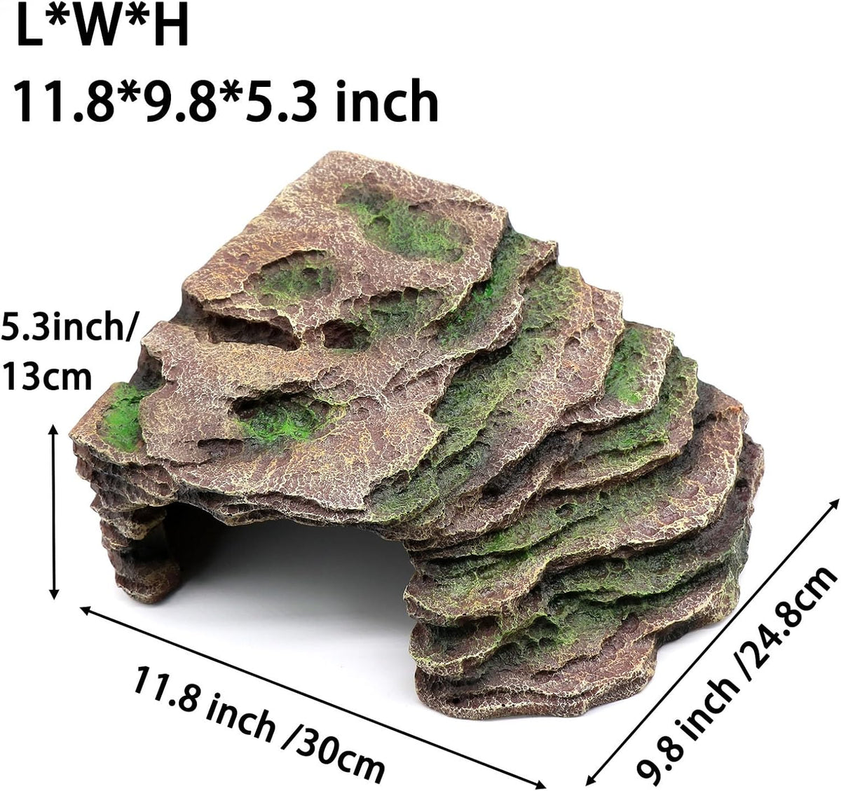 Large Reptile Hide Shale Scape Step Ledge, Reptile Cave Hideout, Bearded Dragons Accessories