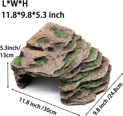 Large Reptile Hide Shale Scape Step Ledge, Reptile Cave Hideout, Bearded Dragons Accessories