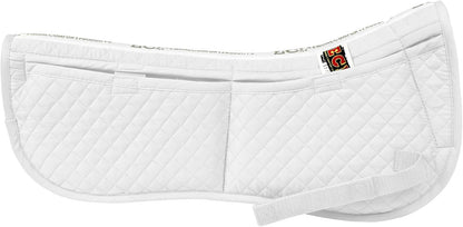 ECP Equine Comfort Products Adjustable Shock Absorbing Memory Foam Half Saddle Pad, Injury
