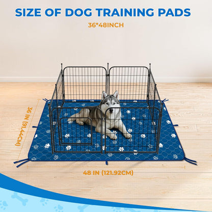 Fostanfly Washable Pee Pads for Dogs, 2 Pack Large 36"x48" Ultra-Absorbent and Leak-Proof Non-Slip
